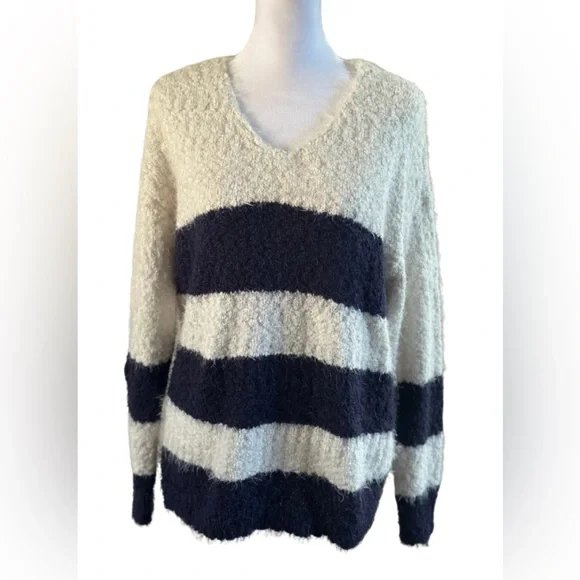 Knox Rose Striped Fuzzy Sweater - Picture 2 of 5